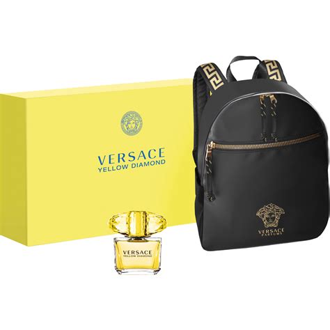 yellow diamond backpack set versace.